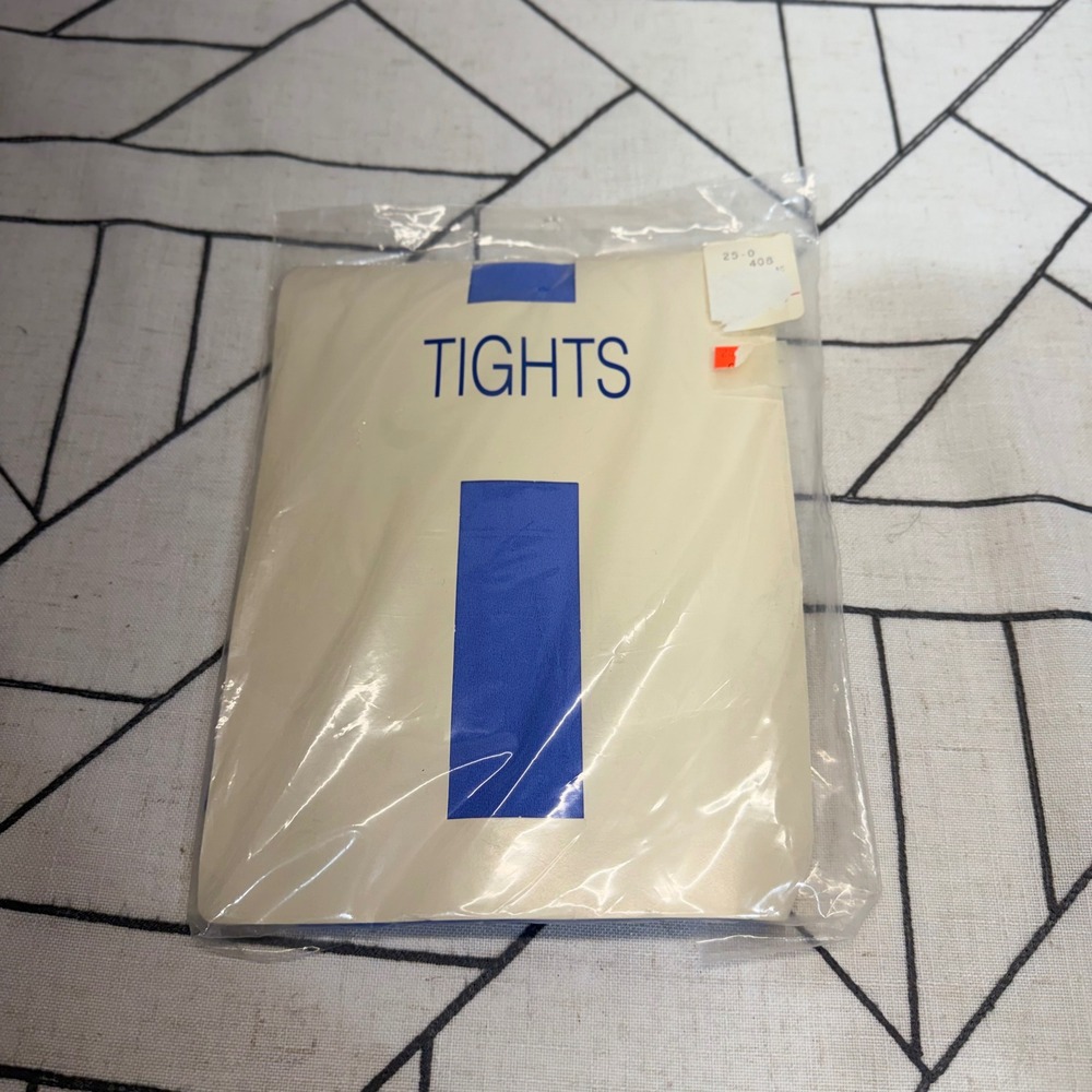 Hampshire Hosiery Tights Large Blue Vintage 100% Nylon Deadstock NIP